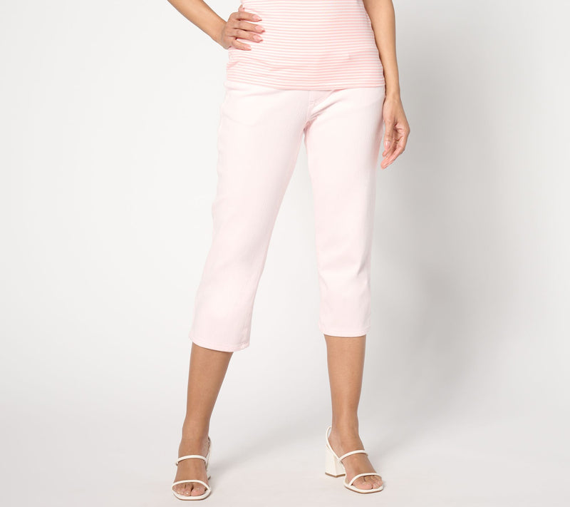 Belle by Kim Gravel Petite Flexibelle Capri Jeans — View 22