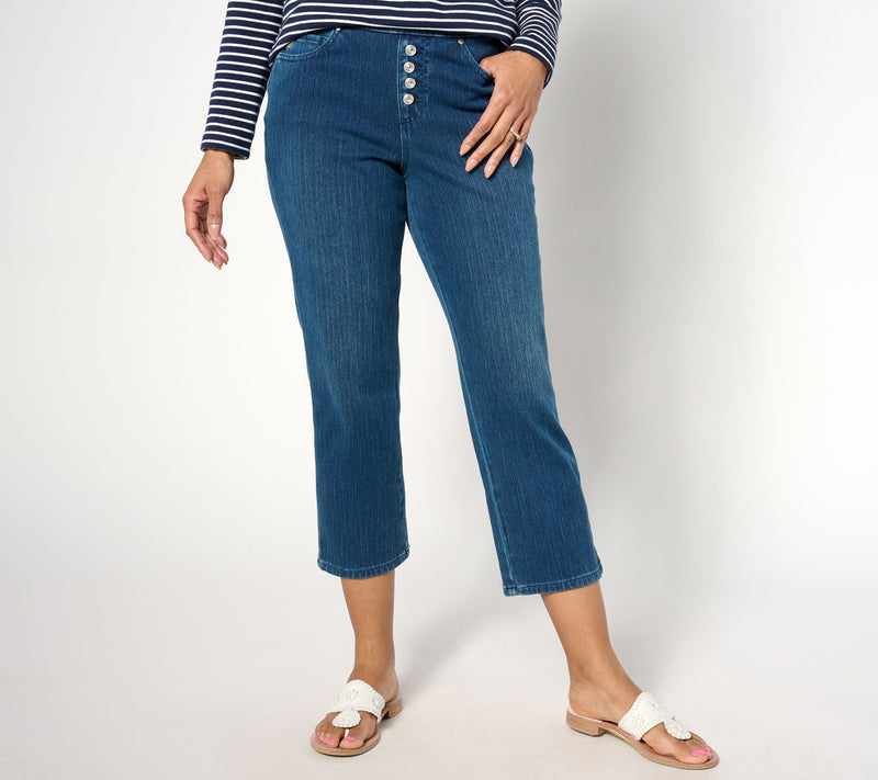 Belle by Kim Gravel Petite Flexibelle Crop Pants — View 14