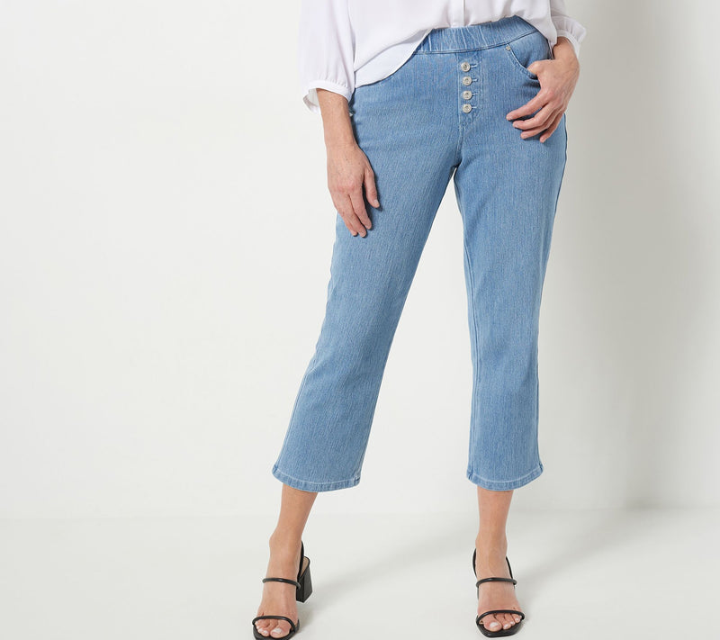 Belle by Kim Gravel Petite Flexibelle Crop Pants — View 15