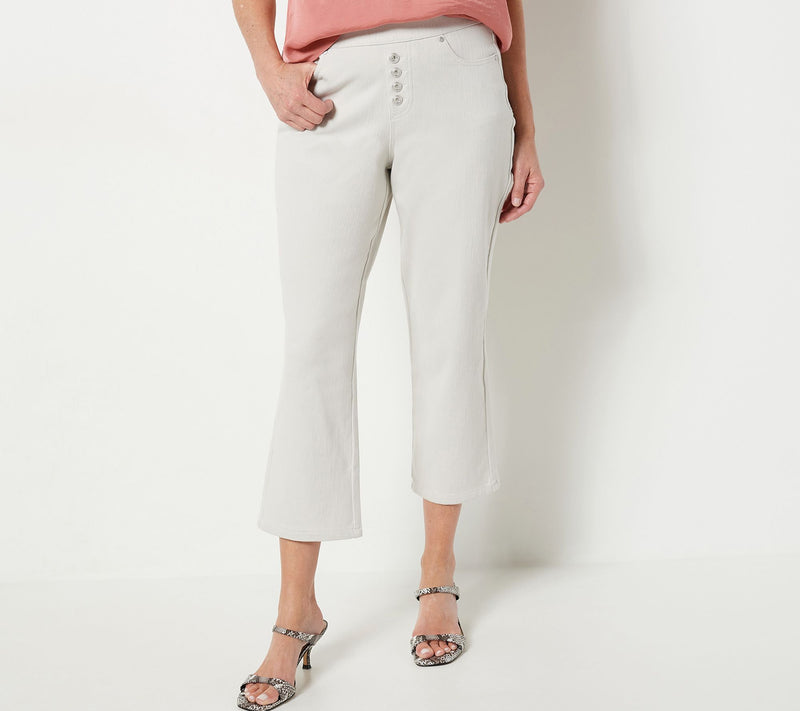 Belle by Kim Gravel Petite Flexibelle Crop Pants — View 18