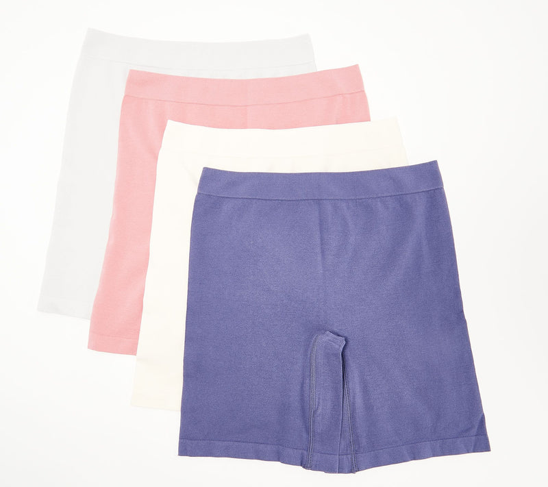 Breezies Set of 4 Cotton Long Line Panty Pack — Main view