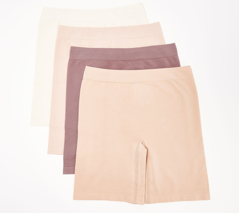 Breezies Set of 4 Cotton Long Line Panty Pack — View 11