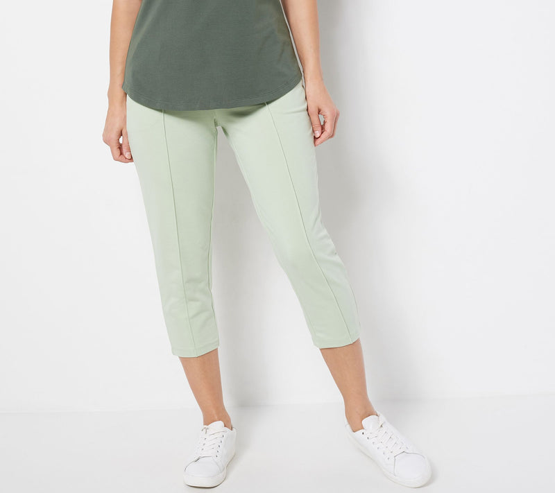 Denim & Co. Petite Active French Terry Crop Pant — View 7