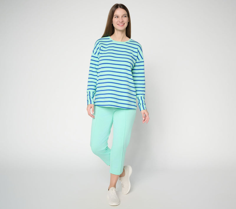 Denim & Co. Petite Active French Terry Crop Pant — View 17