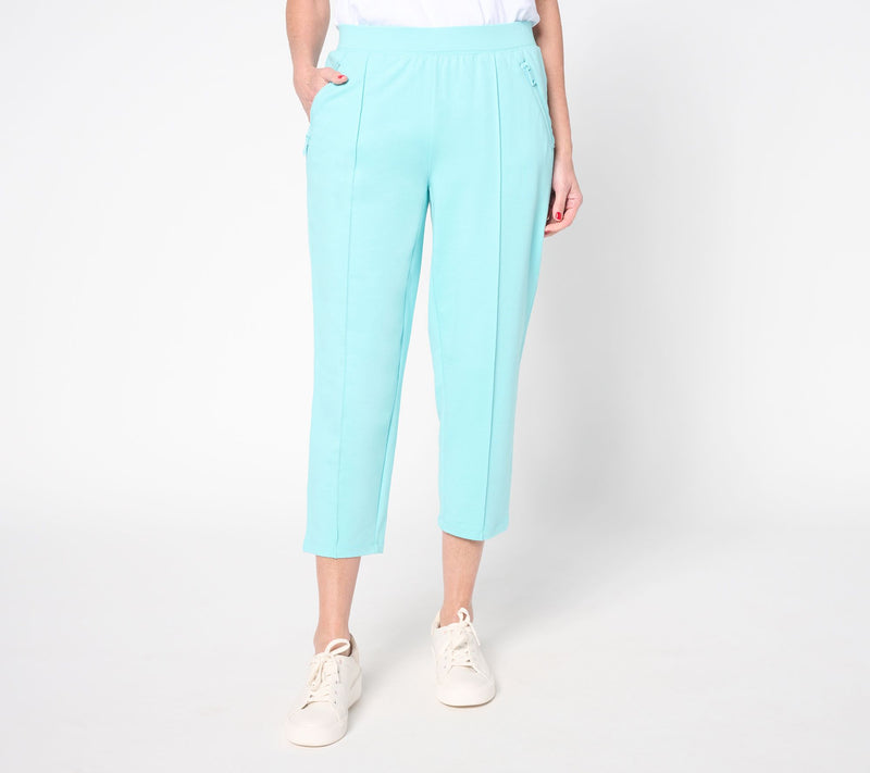 Denim & Co. Petite Active French Terry Crop Pant — View 29