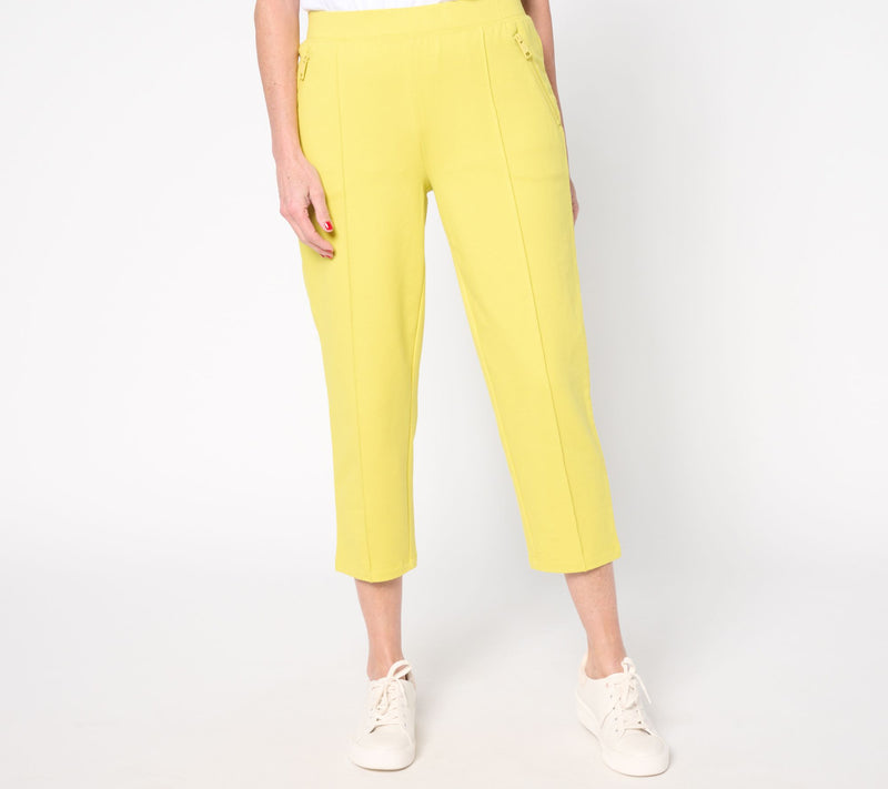 Denim & Co. Petite Active French Terry Crop Pant — View 32