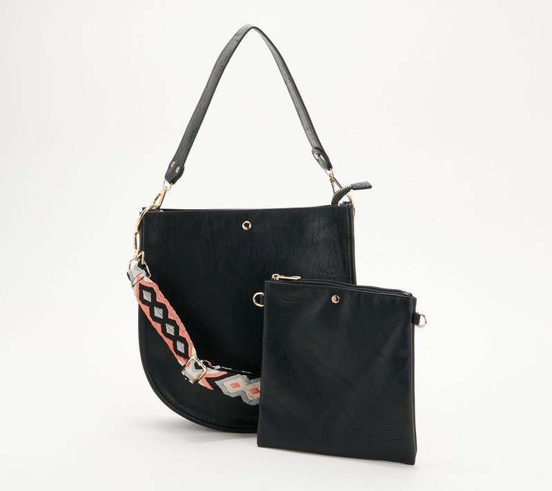AHDORNED Double-Entry U-Shaped Messenger w/ 2 Straps & Pouch — View 7