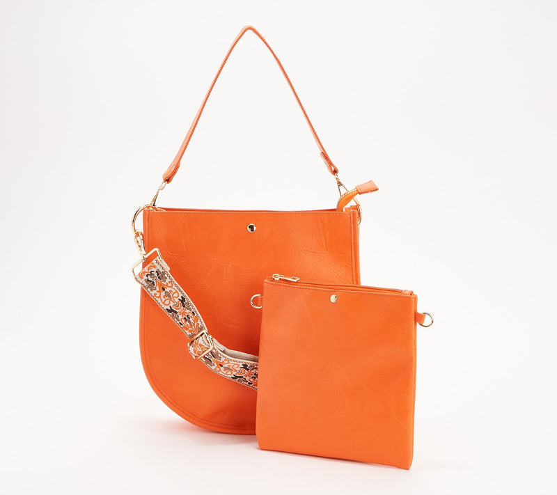 AHDORNED Double-Entry U-Shaped Messenger w/ 2 Straps & Pouch — View 15