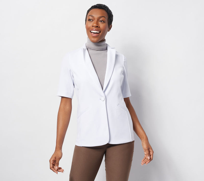 GRAVER Susan Graver LK Fusion Elbow-Sleeve Blazer — View 16