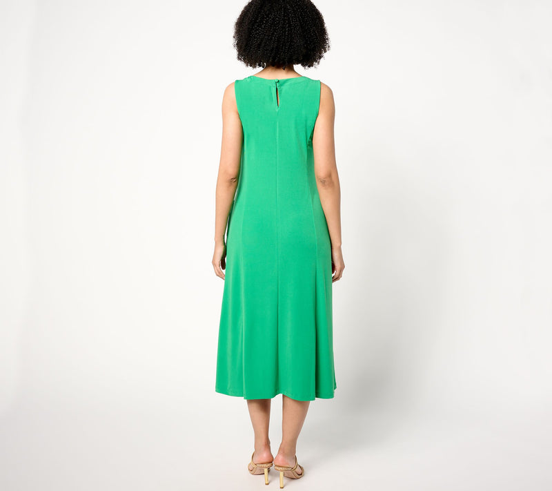 Susan Graver Every Day Petite Liquid Knit Midi Dress — View 20