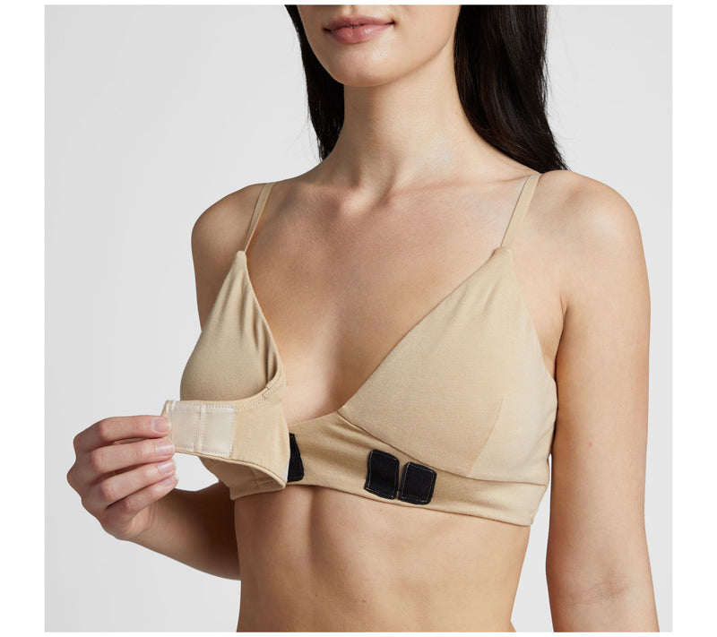 Slick Chicks Adaptive Side Fastener Bra - Beige — Main view