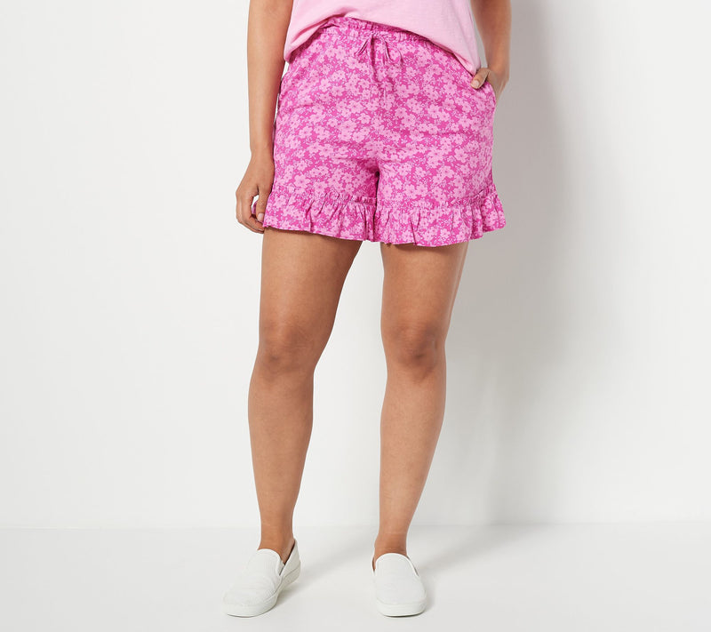 Candace Cameron Bure Petite Short with Ruffle Detail — View 5