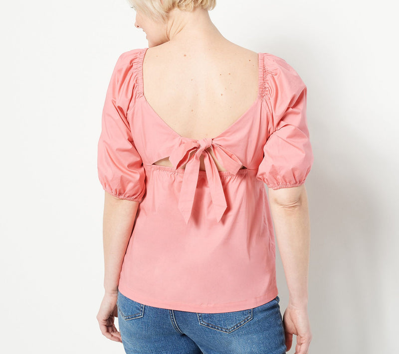 Candace Cameron Bure Square Neck Balloon Sleeve Top — View 10
