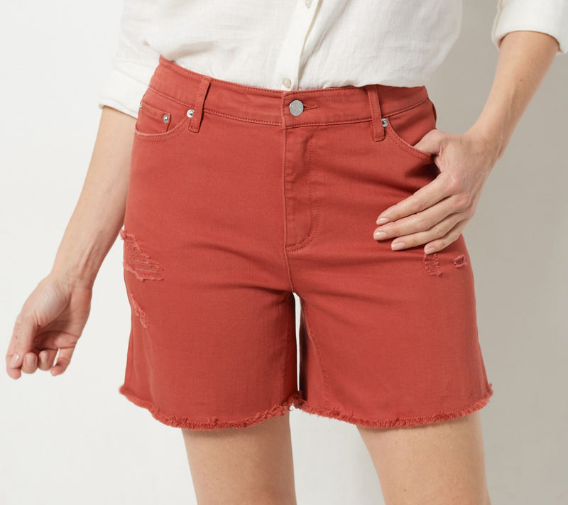 Candace Cameron Bure Regular Color Denim Short — View 14