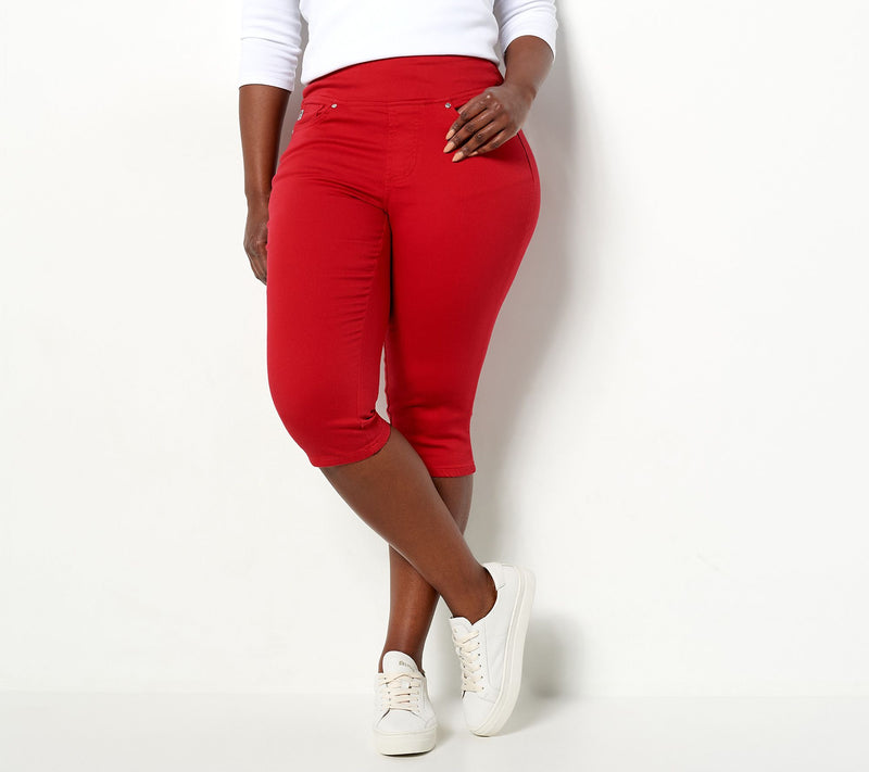 Belle by Kim Gravel Regular TripleLuxe Twill Pedal Pushers — View 5
