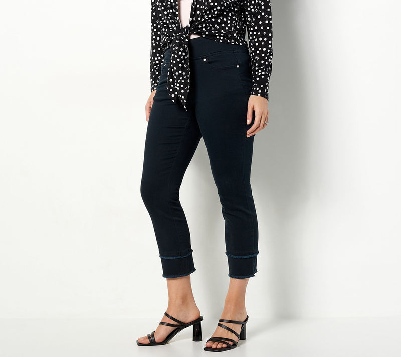Belle by Kim Gravel TripleLuxe Petite Twill Crop Straight — View 3
