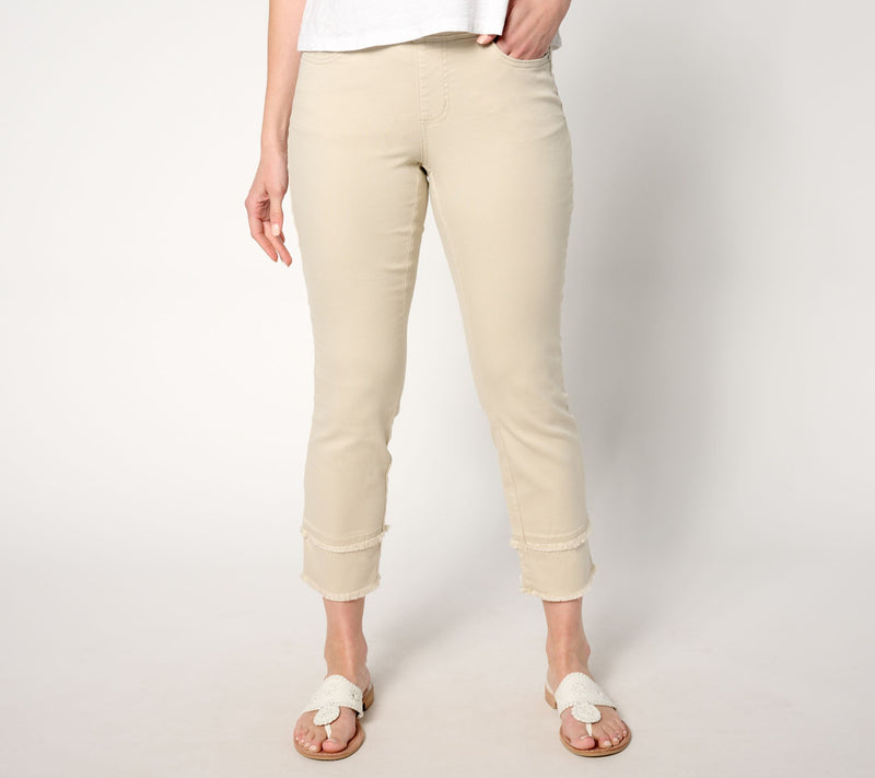 Belle by Kim Gravel TripleLuxe Petite Twill Crop Straight — Main view
