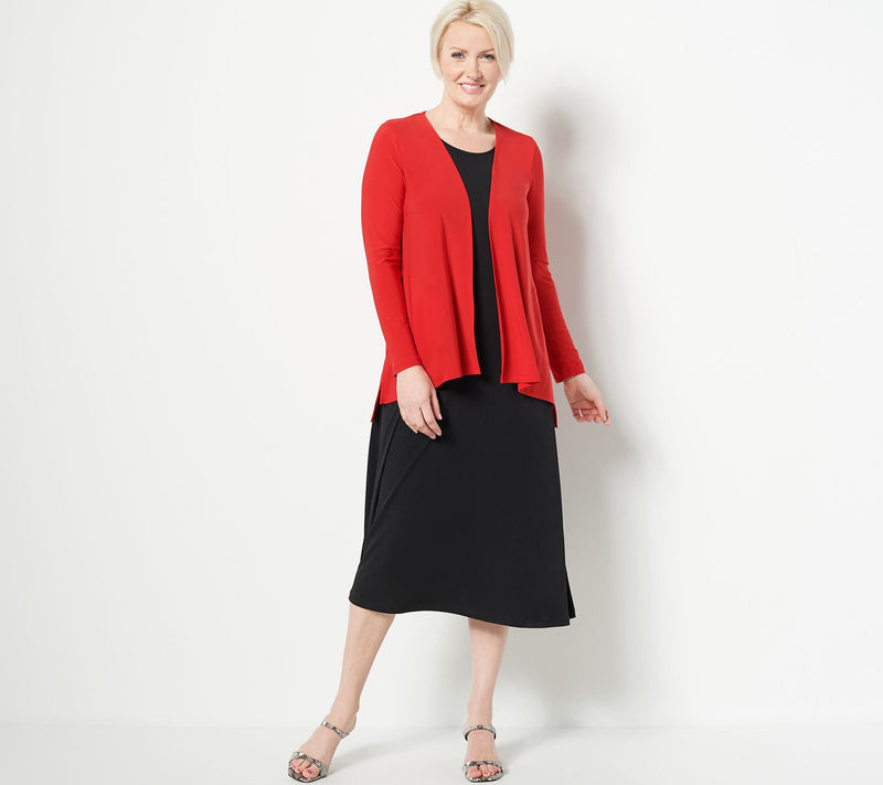 Women with Control Regular Como Jersey Midi Dress & Cardigan Set — View 11