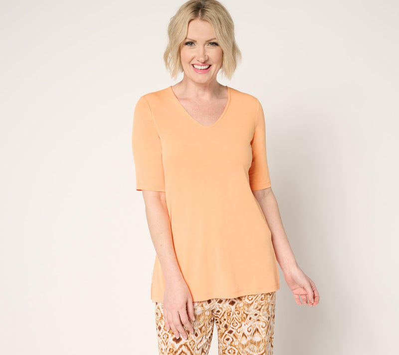 Susan Graver Modern Essentials Regular Liquid Knit Tunic — View 3