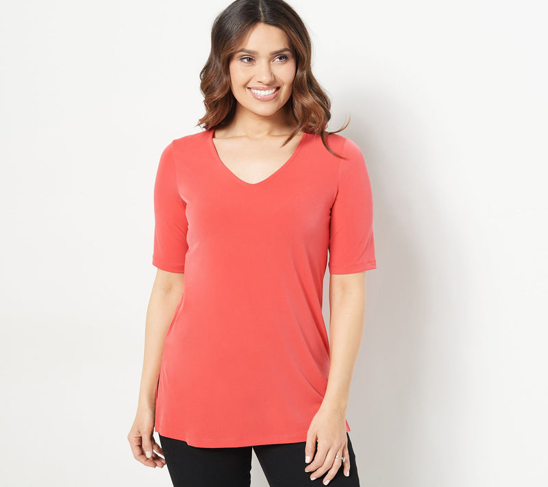 Susan Graver Modern Essentials Petite Liquid Knit Tunic — View 5