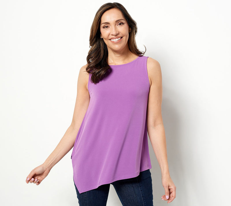 Susan Graver Modern Essentials Petite Liquid Knit Tank — View 3