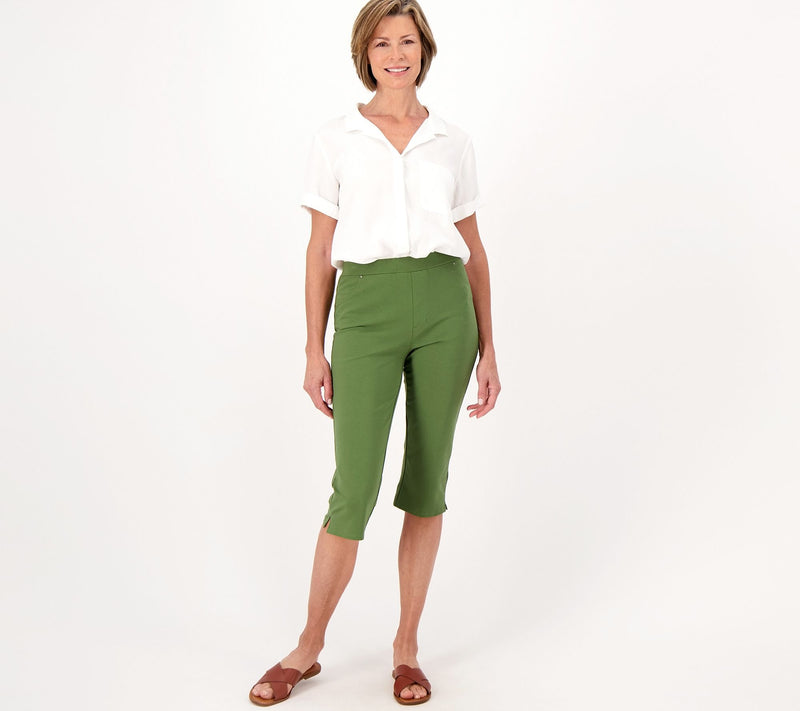 Susan Graver Weekend Essentials Pet. Premium Stretch Pedal Pushers — View 13