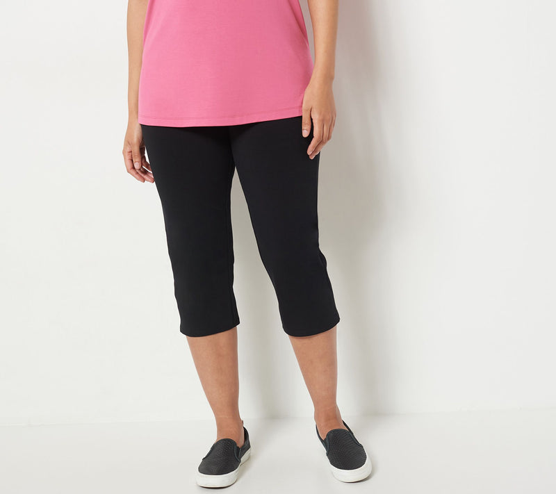Susan Graver Weekend Essentials Pet. Premium Stretch Pedal Pushers — View 7