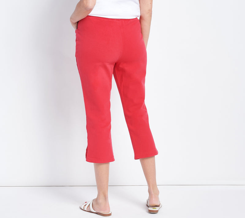 Quacker Factory DreamJeannes Tulip Snap Hem Capri Pants — View 6