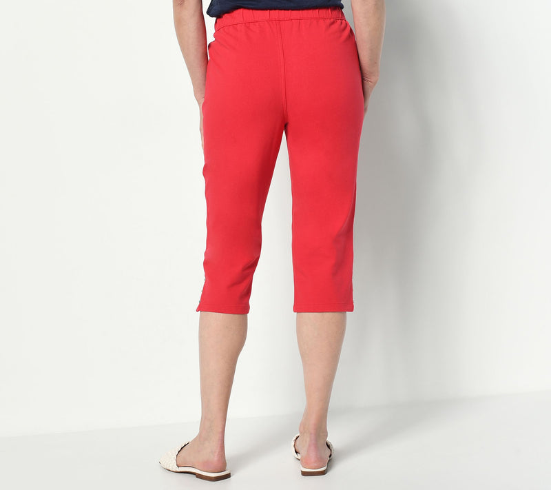 Quacker Factory DreamJeannes Capri Pants with Colored Rhinestones — View 4