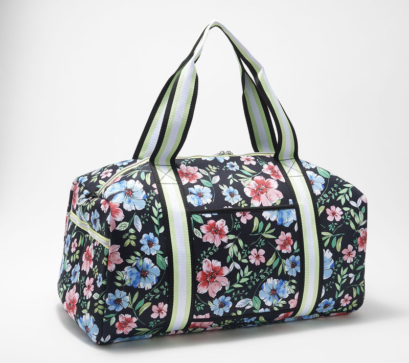 AHDORNED Printed Neoprene Duffel Bag w/ Trolley Sleeve — View 2