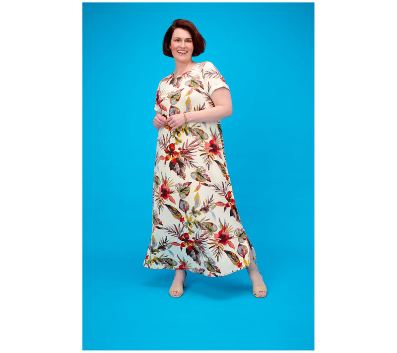 Denim & Co. Beach Regular Short Sleeve Maxi Dress — View 19