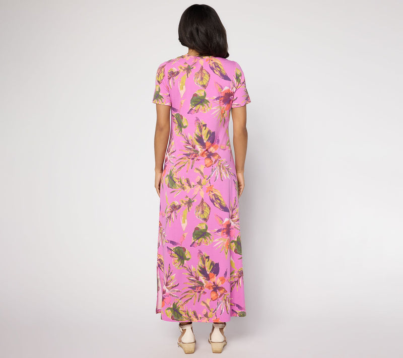 Denim & Co. Beach Regular Short Sleeve Maxi Dress — View 16