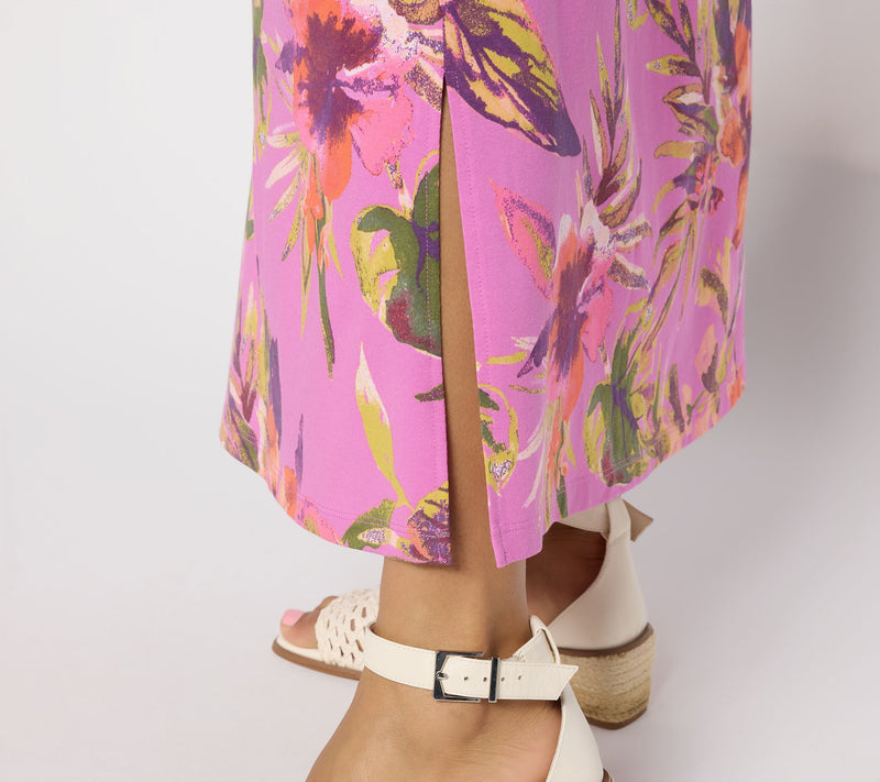 Denim & Co. Beach Petite Short Sleeve Maxi Dress — View 16