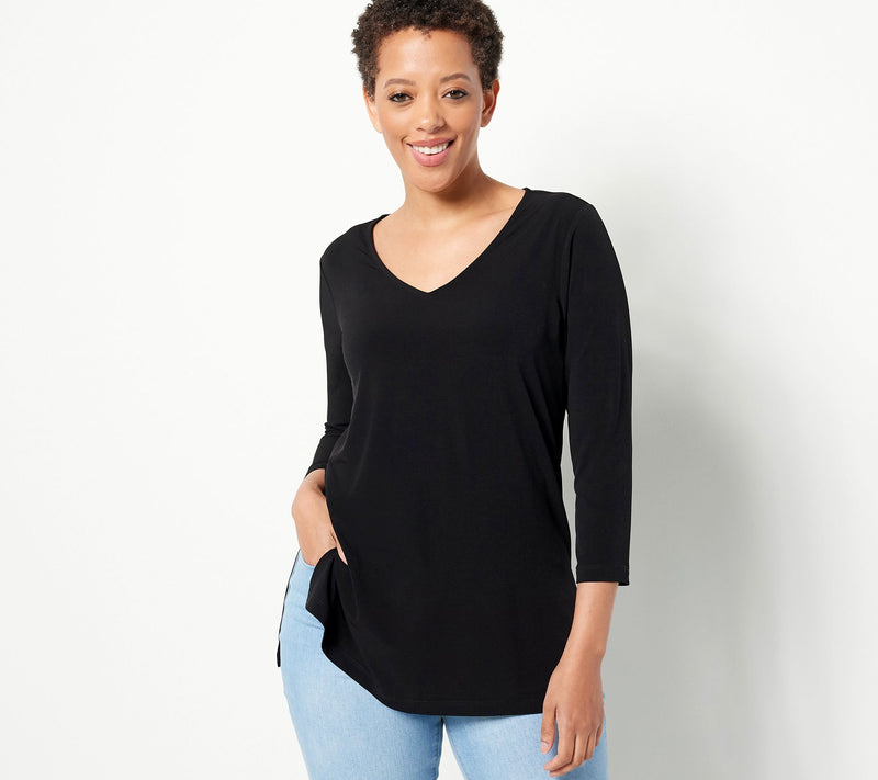 Susan Graver Modern Essentials Regular Liquid Knit Tunic — View 5