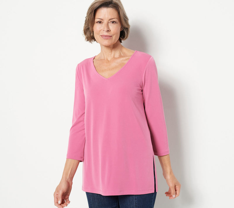 Susan Graver Modern Essentials Petite Liquid Knit Tunic — View 15