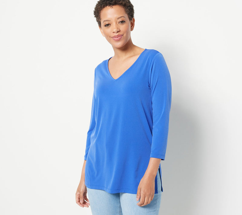 Susan Graver Modern Essentials Petite Liquid Knit Tunic — View 5