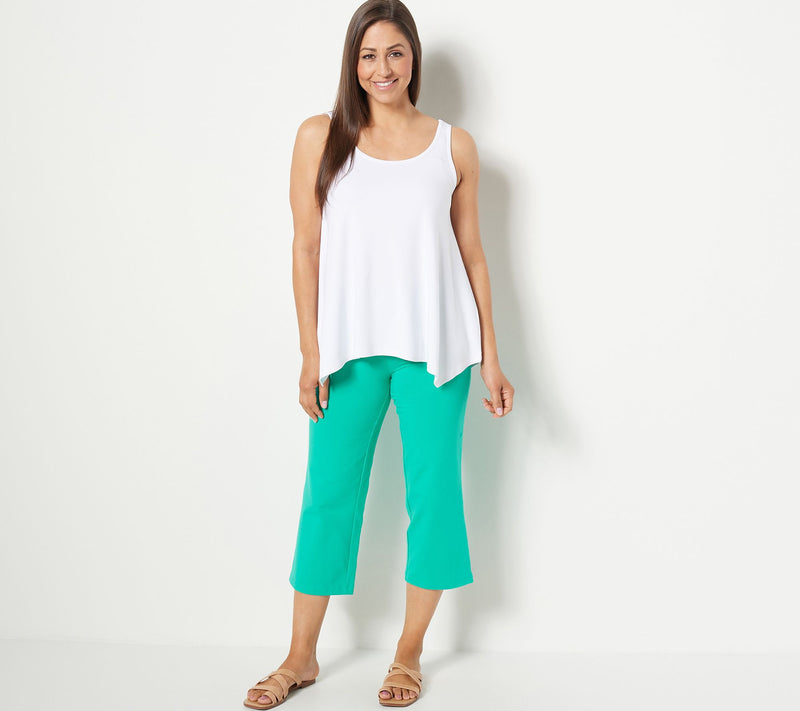Women with Control Regular Tummy Control Full Leg Crop Pants — View 15