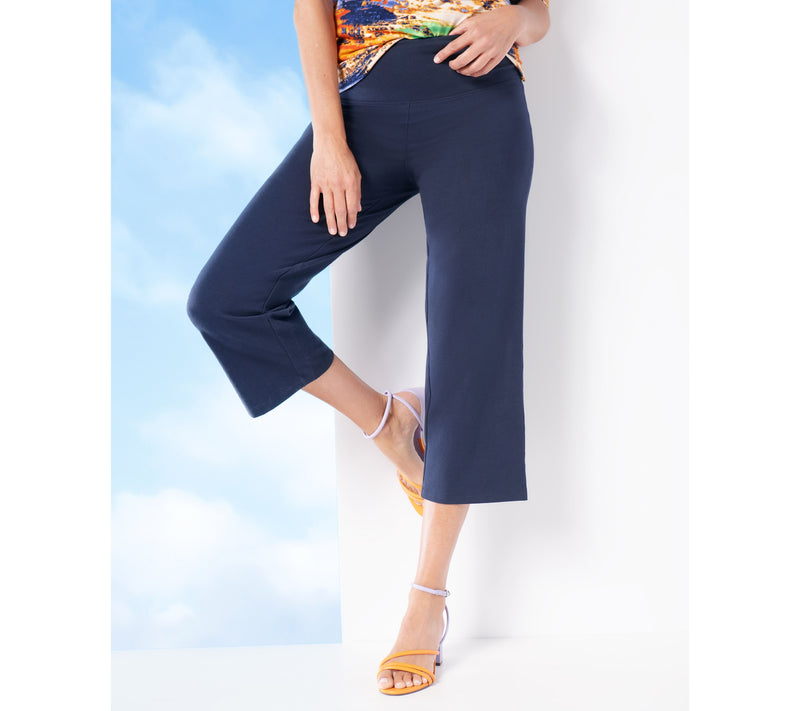 Women with Control Regular Tummy Control Full Leg Crop Pants — View 20