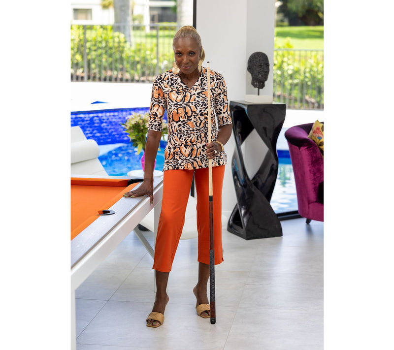 Women with Control Regular Tummy Control Full Leg Crop Pants — View 19