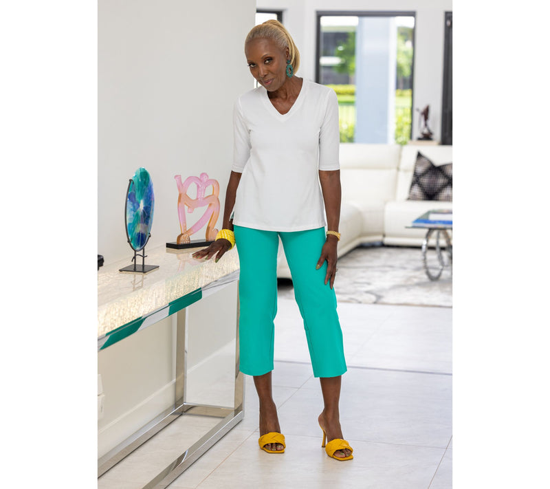 Women with Control Tall Tummy Control Full Leg Crop Pants — View 18