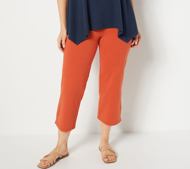 Women with Control Tall Tummy Control Full Leg Crop Pants — View 7