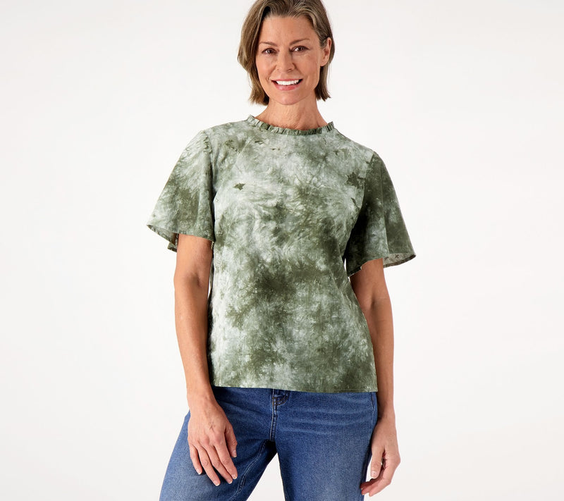 Candace Cameron Bure Tie-Dye Embroidered Blouse — View 11