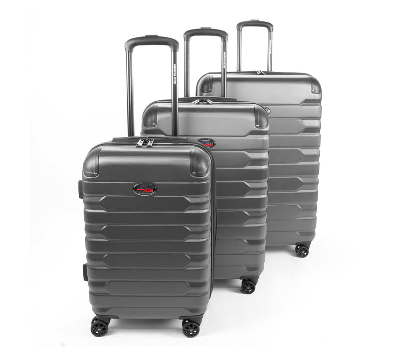 American Flyer Mina 3-Piece Hardside Luggage Se t - Grey — View 3