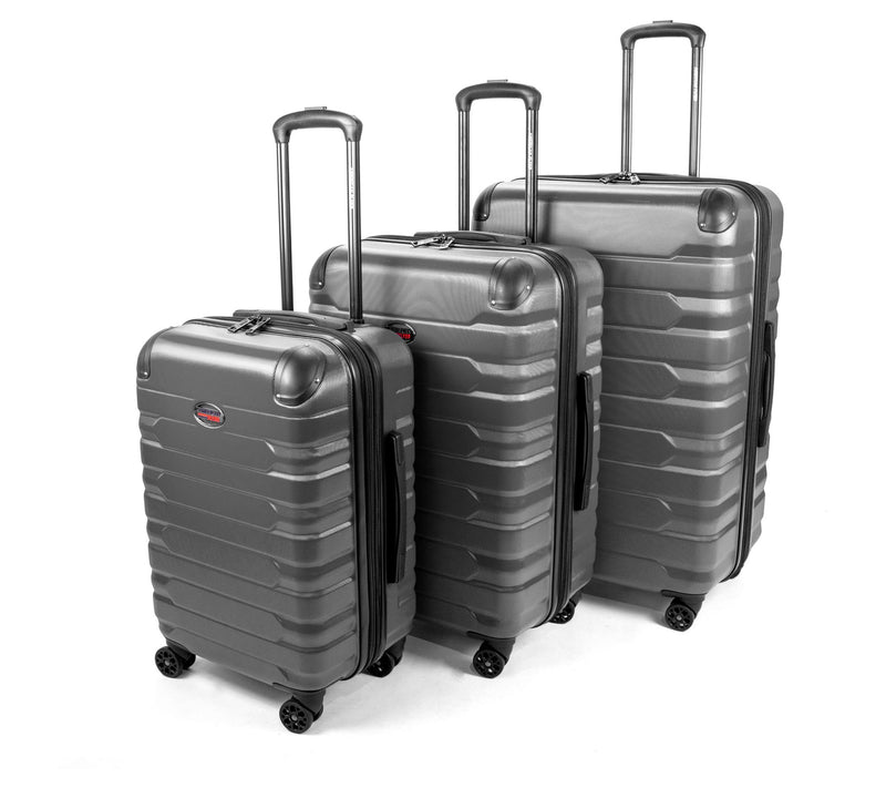 American Flyer Mina 3-Piece Hardside Luggage Se t - Grey — View 4