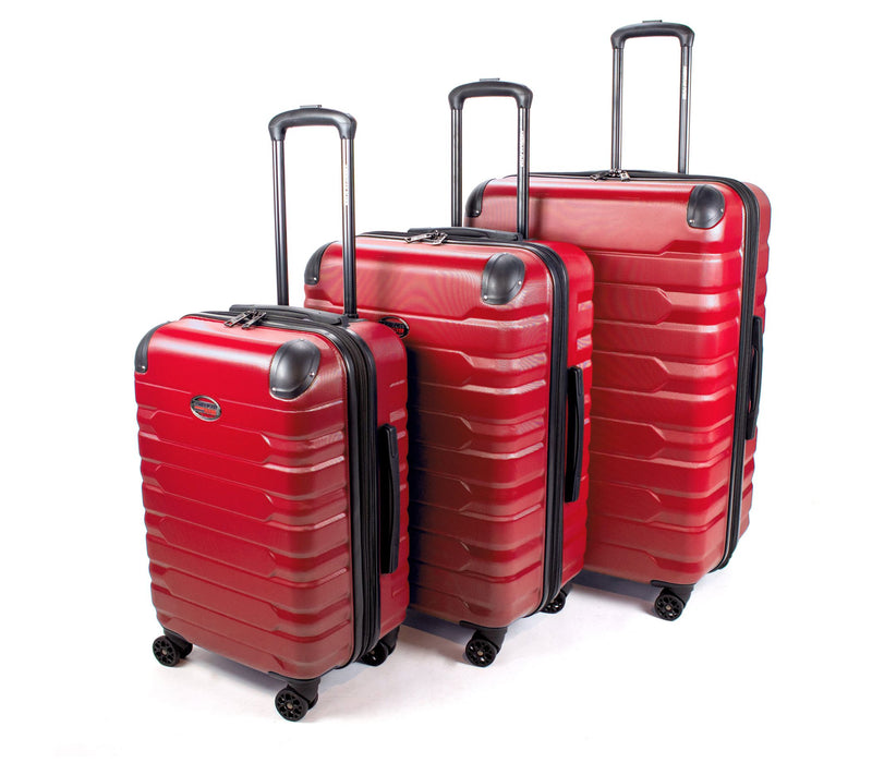 American Flyer Mina 3-Piece Hardside Luggage Se- Red — View 4