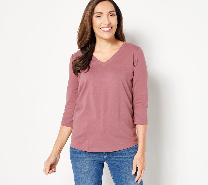 Denim & Co. Essentials Perfect Jersey Set of Three Knit Tops — View 15