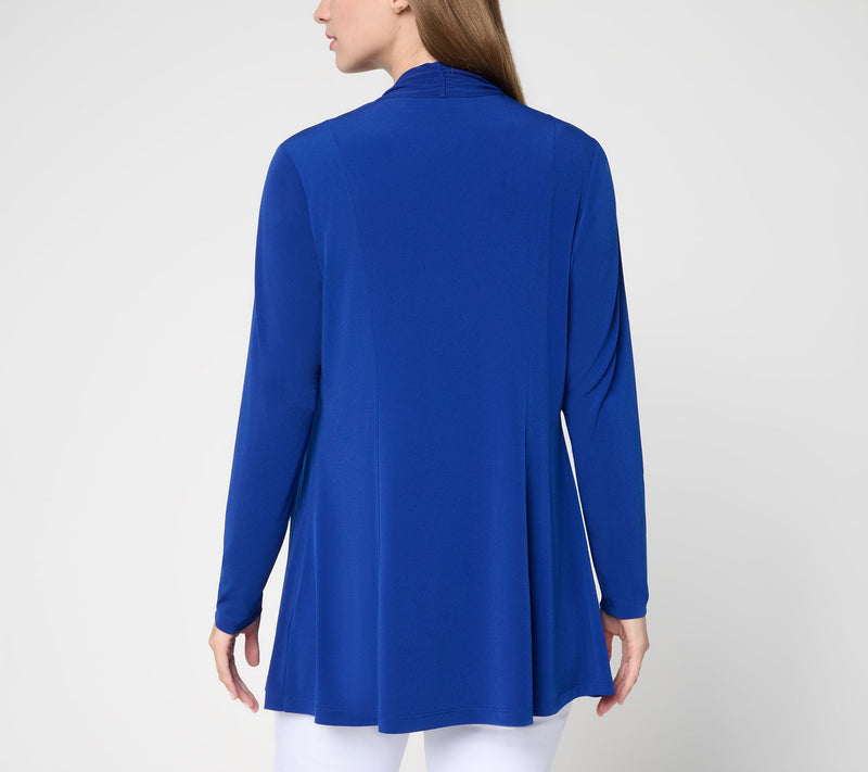 Susan Graver Modern Essentials Regular Liquid Knit Cardigan — View 10