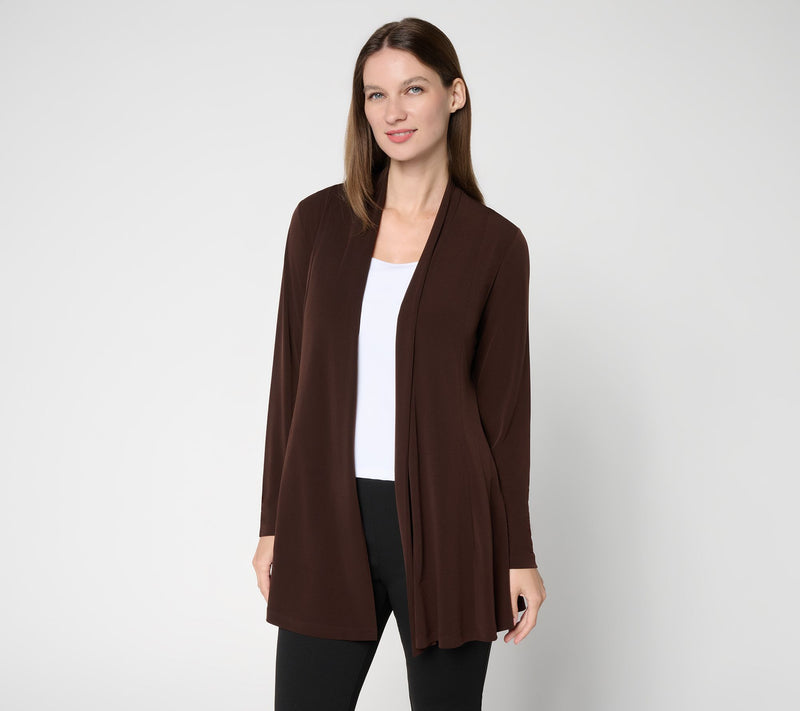 Susan Graver Modern Essentials Petite Liquid Knit Cardigan — View 29