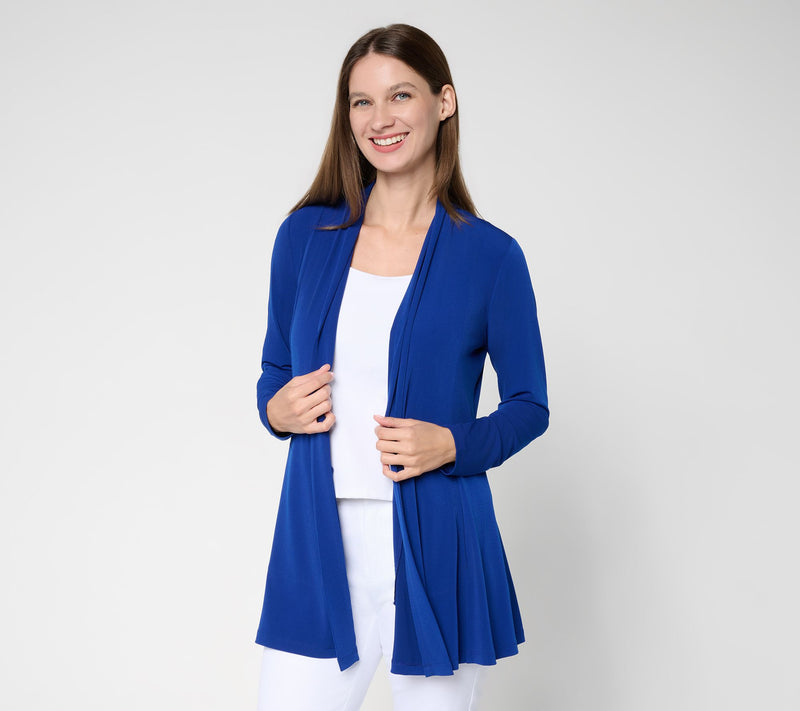Susan Graver Modern Essentials Petite Liquid Knit Cardigan — View 30