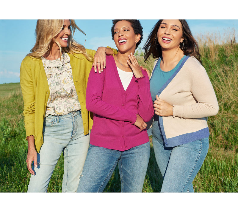 Candace Cameron Bure Surfside Button-Front V-Neck Cardigan — View 21